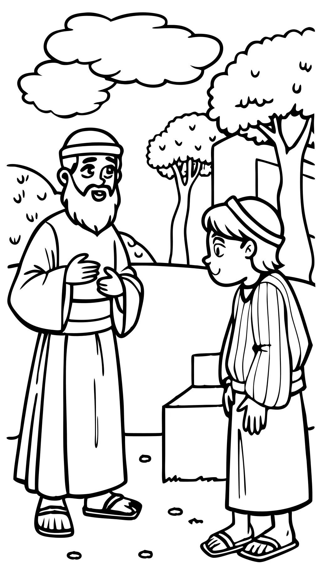 ananias and sapphira coloring page